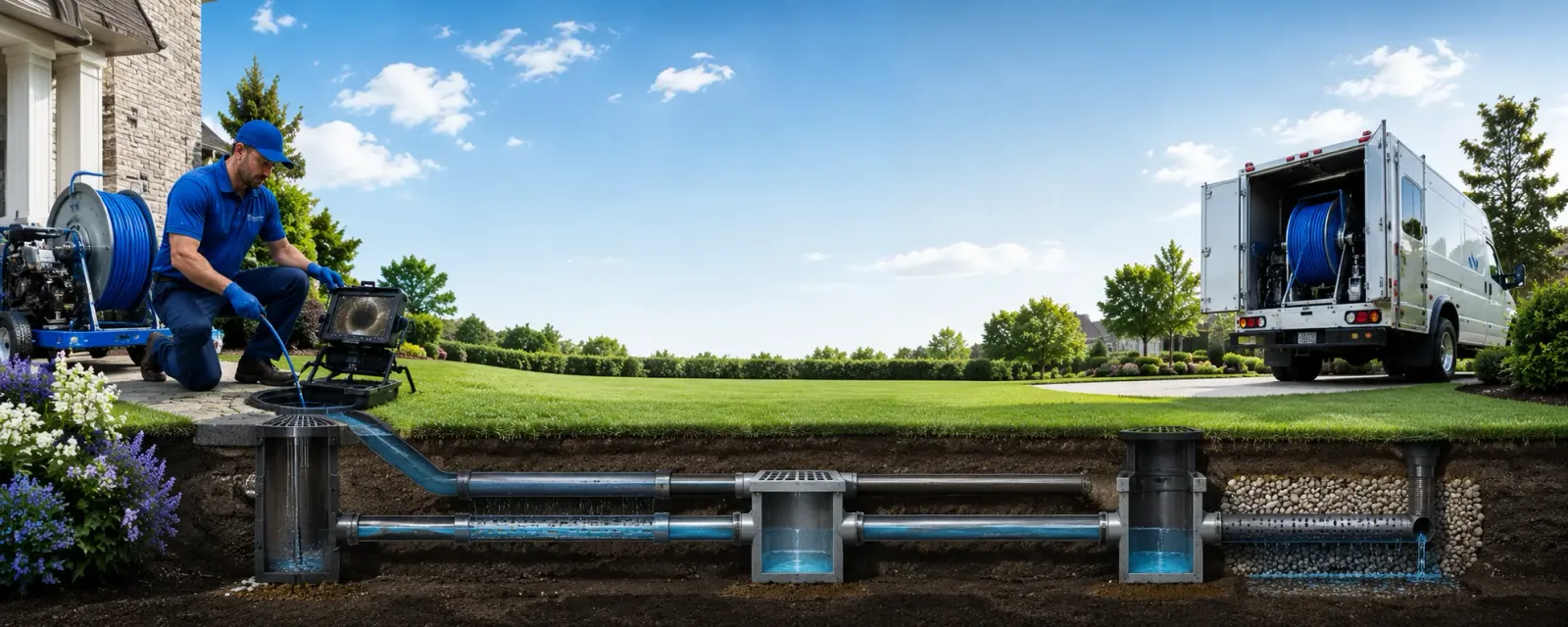 Outdoor drain cleaning information for New Matamoras, OH